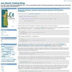 Jon Skeet: Coding Blog