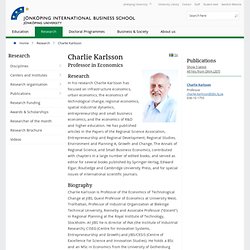 Charlie Karlsson - Research - Jönköping International Business School