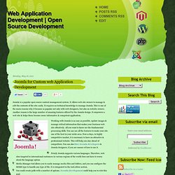 Joomla for Custom web Application Development