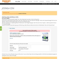 Implementation › Joomla › NetDNA Support Wiki