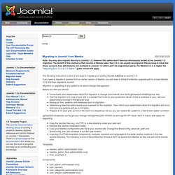 Help Site - Migrating to Joomla! from Mambo
