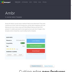 Ambr - A Joomla! Admin Template