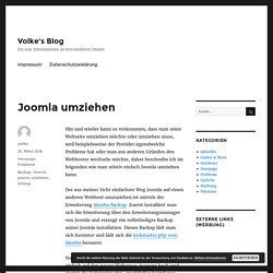 Joomla umziehen - Volke's Blog