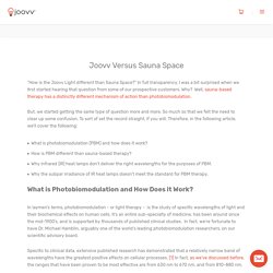 Joovv Versus Sauna Space