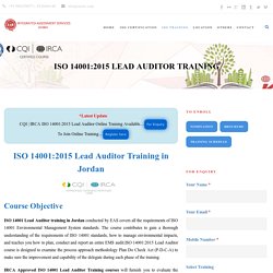 ISO 14001:2015 Training Jordan