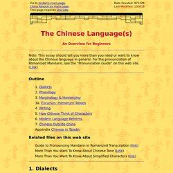 Jordan: The Chinese Language(s)