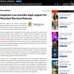Jorgensen Law provides legal support for Wounded Warriors/Veterans