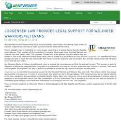 Jorgensen Law provides legal support for Wounded Warriors/Veterans