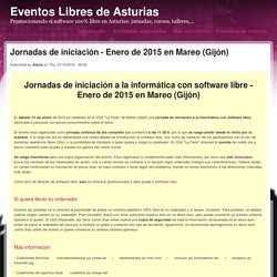 Jornadas de iniciación - Enero de 2015 en Mareo (Gijón)