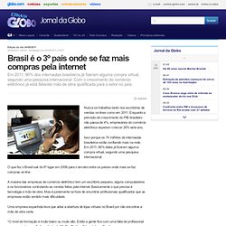 Jornal da Globo - Brasil é o 3º país onde se faz mais compras pela internet