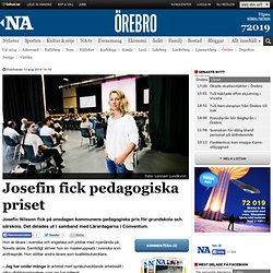Josefin fick pedagogiska priset - Örebro