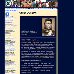 CHIEF JOSEPH Nez Perce Native American Indian Famous Quotes