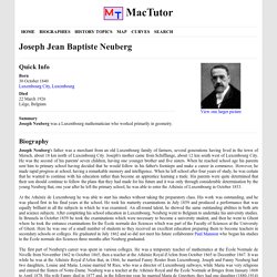 Joseph Neuberg (1840 - 1926) - Biographie