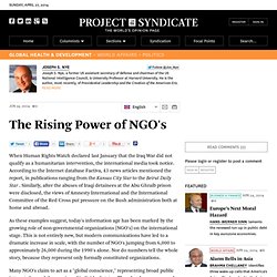 The Rising Power of NGO's by Joseph S. Nye