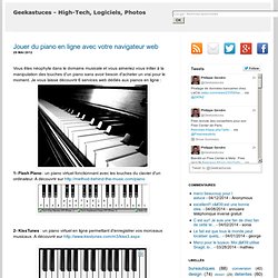 Jouer du piano en ligne avec votre navigateur web