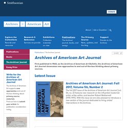 [US] Journal of the Archives of American Art