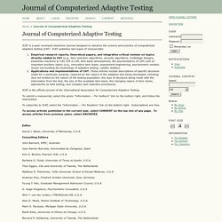 Journal of Computerized Adaptive Testing