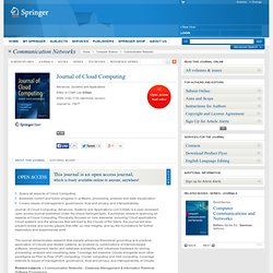 Journal of Cloud Computing - a SpringerOpen journal