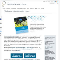 The Journal of Contemplative Inquiry