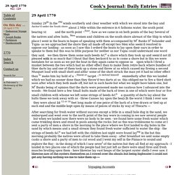 Cook's Journal: Daily Entries, 29 April 1770