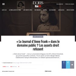 « Le Journal d’Anne Frank » dans le domaine public ? Les ayants droit refusent
