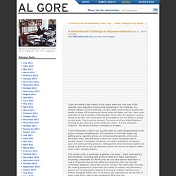 Al Gore Al's Journal : A Generational Challenge to Repower America