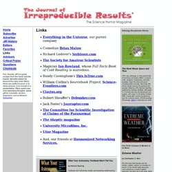 The Journal of Irreproducible Results