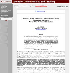 JOLT - Journal of Online Learning and Teaching