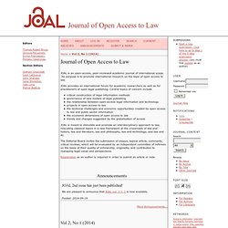 Journal of Open Access to Law