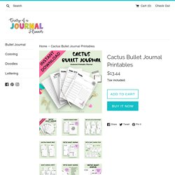 Cactus Bullet Journal imprimables – Journal d'un planificateur de journal