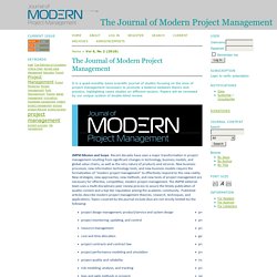 The Journal of Modern Project Management