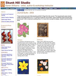 Journal Quilts 2003, Karen Williams - Skunk Hill Studio