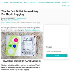 Bullet Journal Keys: How to use them + a list of key and sifnifier symbols