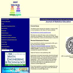 Journal of Statistics Education (JSE) Home Page