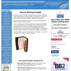 Journal Writing Prompts