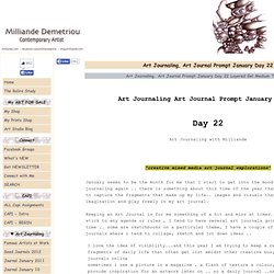 Art Journaling, Art Journal Prompt January Day 22 Layered Gel Medium Transfers