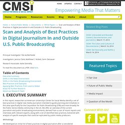 Scan and Analysis of Best Practices in Digital Journalism In and Outside U.S. Public Broadcasting