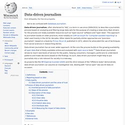 Data-driven journalism