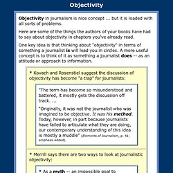 Journalism Ethics: Objectivity
