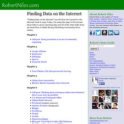 Robert Niles' Journalism Help: Finding Data on the Internet