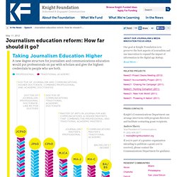 Journalism education reform: How far should it go?
