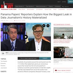 Panama Papers' Reporters Explain How the Biggest Leak in Data Journalism's History Materialized