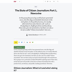 The State of Citizen Journalism: Part 1, Newsvine