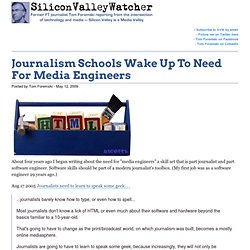 Journalism Schools Wake Up To Need For Media Engineers