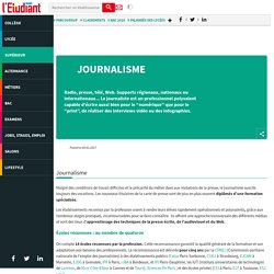 Journalisme : les études qui mènent au métier de journaliste - L'Etudiant - Letudiant