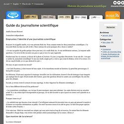 - Guide du journalisme scientifique - Histoire du journalisme scientifique