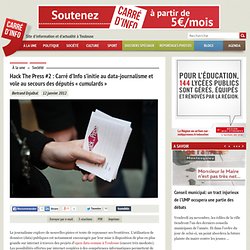 Hack The Press #2 : Carré d’Info s’initie au data-journalisme et vole au secours des députés « cumulards »