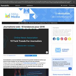 Journalisme web : 10 tendances pour 2016