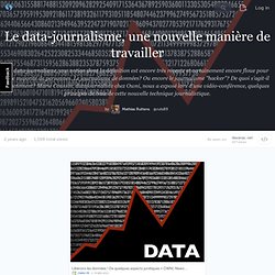 Le data-journalisme, une nouvelle manière de travailler - storify.com