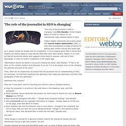'The role of the journalist in SEO is changing'